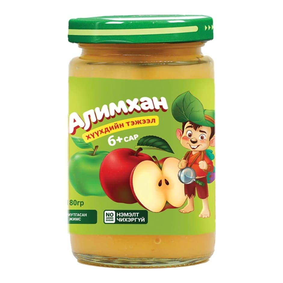 Алимхан нэмэлт чихэргүй алимны нухаш 180г
